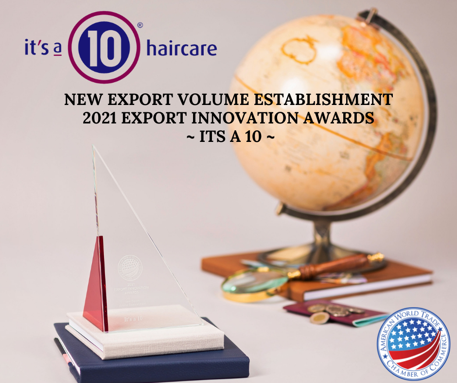 New export volume establishment 2021 export innovation awards, It's a 10